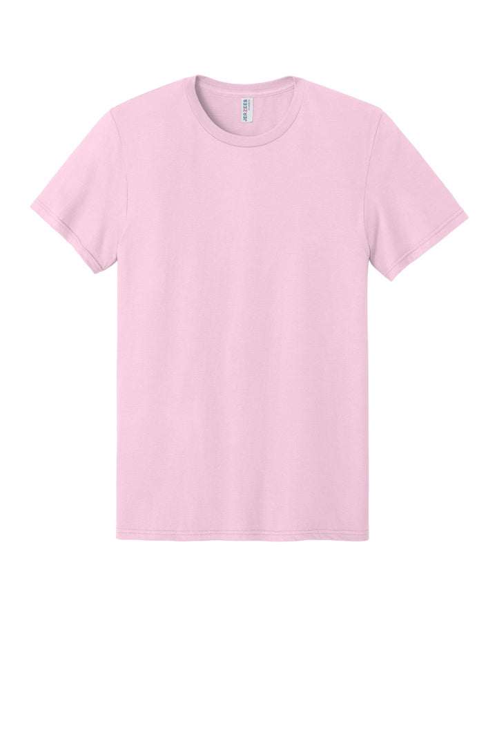 Front View of Classic Pink Jerzees Classics Unisex Cotton T-Shirt 363M