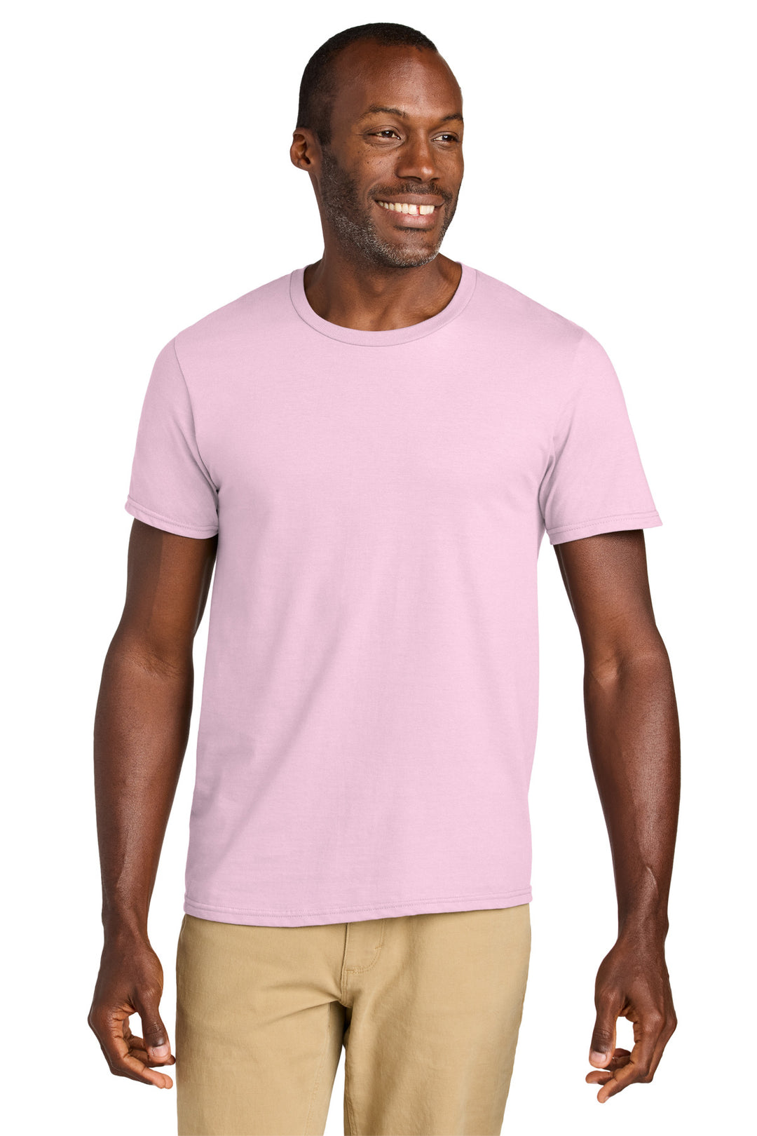 Front View of Classic Pink Jerzees Classics Unisex Cotton T-Shirt 363M
