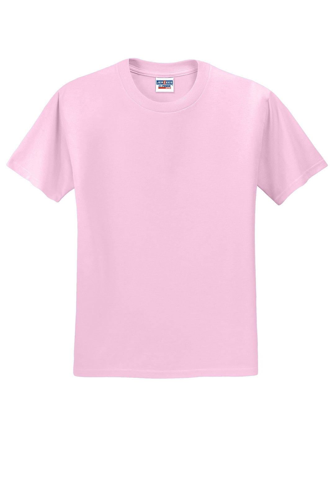 Front View of Classic Pink Jerzees - Dri-Power 50/50 Cotton/Poly T-Shirt. 29M