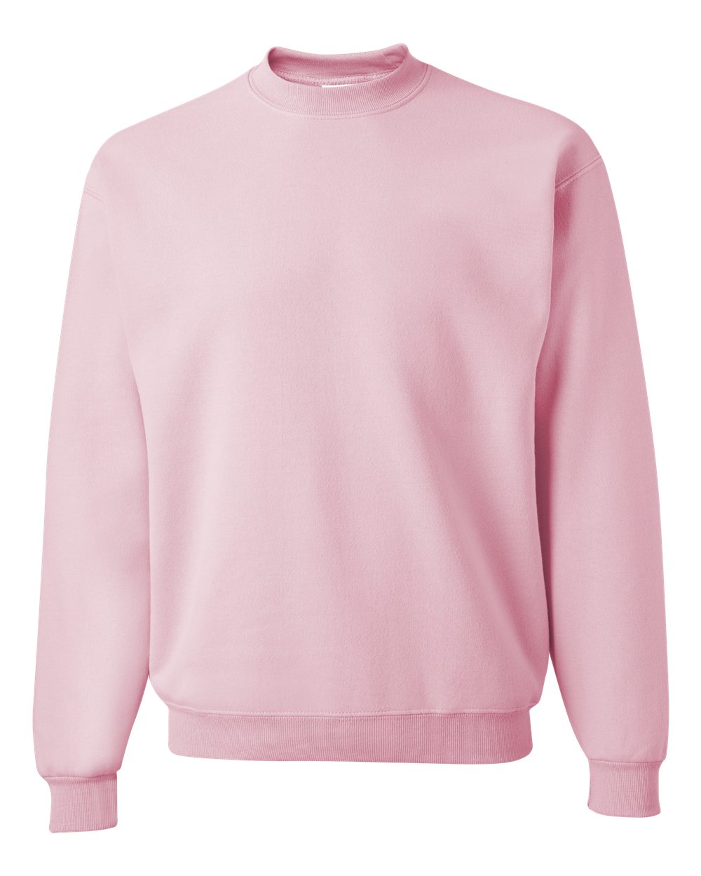 Front View of Classic Pink NuBlend® Crewneck Sweatshirt - 562MR