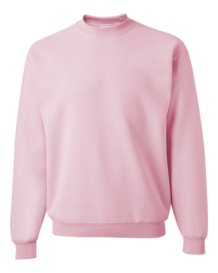 Front View of Classic Pink NuBlend® Crewneck Sweatshirt - 562MR