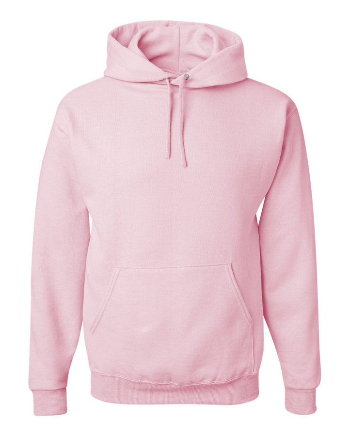 Front View of Classic Pink NuBlend® Hooded Sweatshirt - 996MR