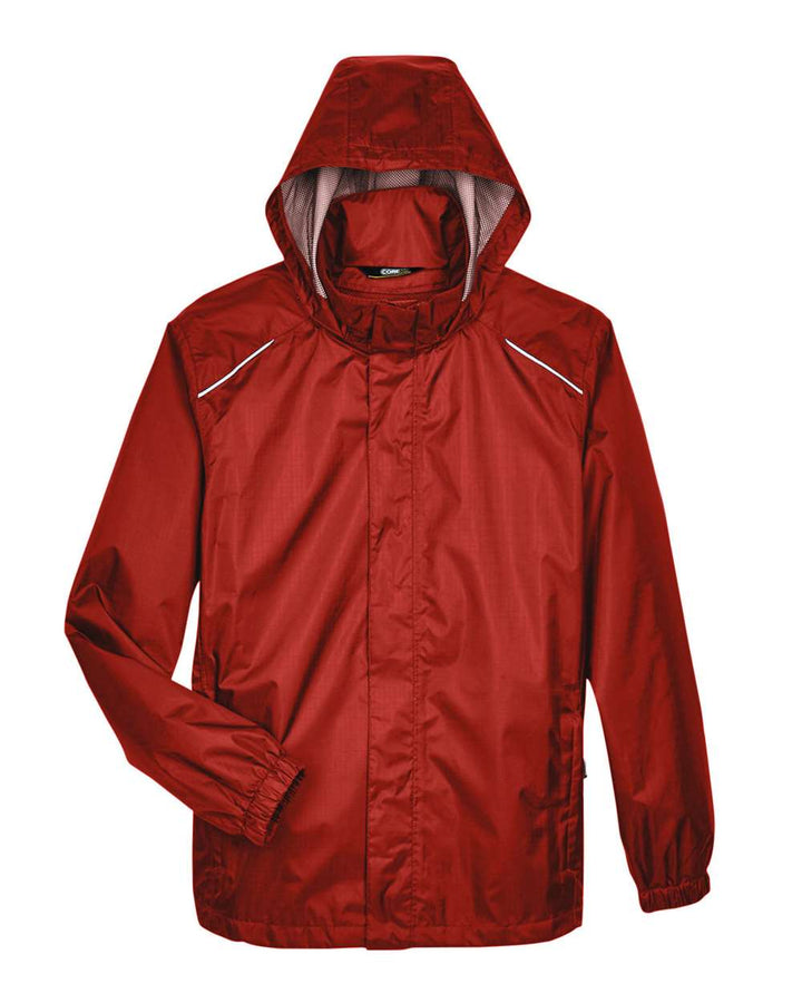 Front View of Classic Red Men's Climate Seam Sealed Lightweight Variegated Ripstop Jacket - 88185