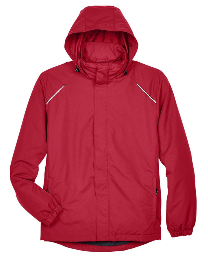 Front View of Classic Red Men's Profile Fleece-Lined All-Season Jacket - 88224