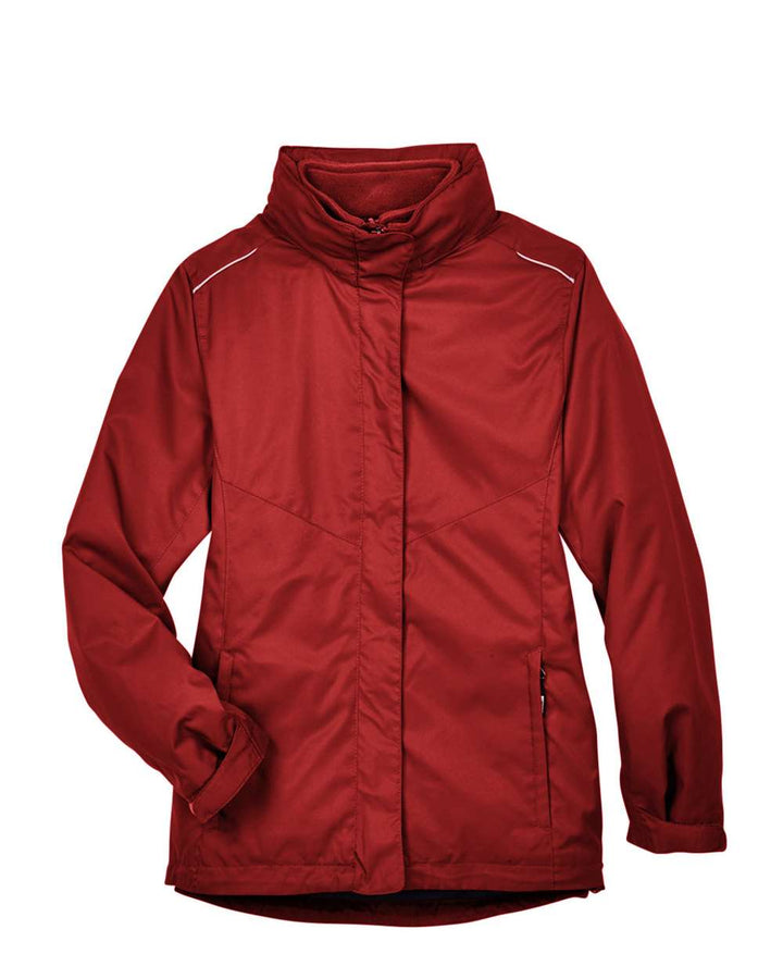 Front View of Classic Red Women's 3-in-1 Jacket with Fleece Liner - 78205