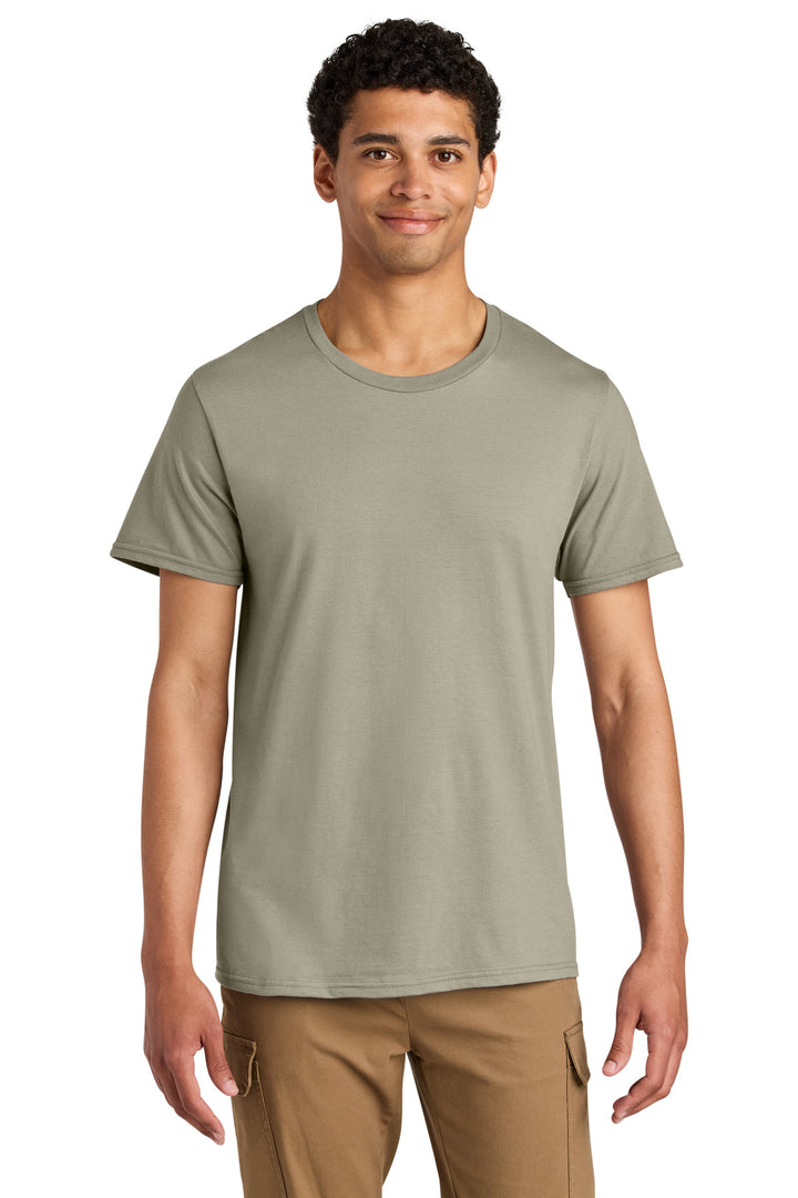 Front View of Clay Jerzees Unisex Premium Combed Ring Spun Cotton Tee 570M