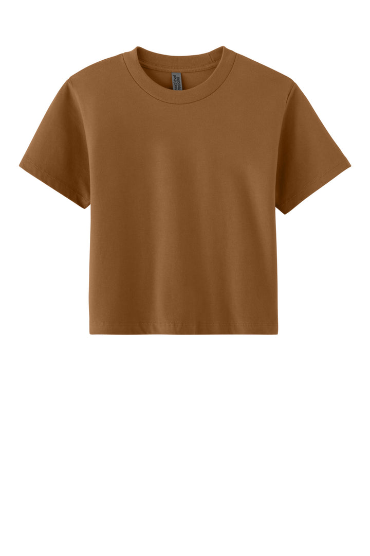 Front View of Clay Next Level Apparel Women's Heavyweight Boxy Tee NL7610