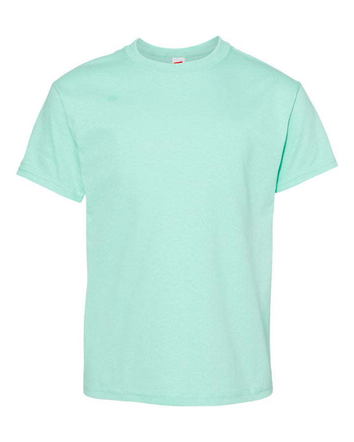 Front View of Clean Mint Essential-T Youth T-Shirt - 5480