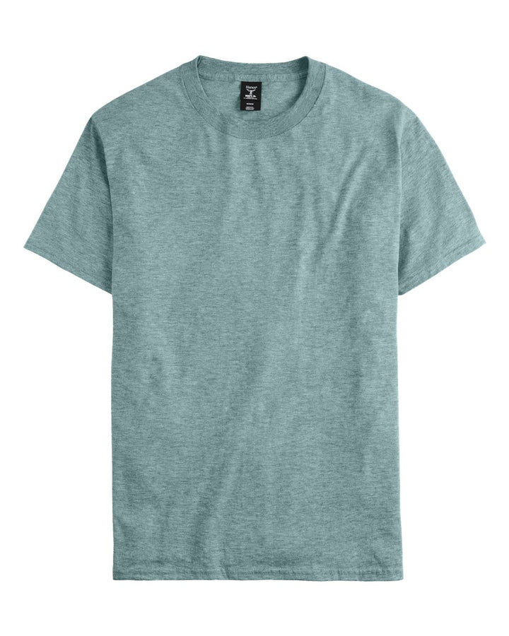 Front View of Clean Mint Pepper Heather Beefy-T® T-Shirt - 5180