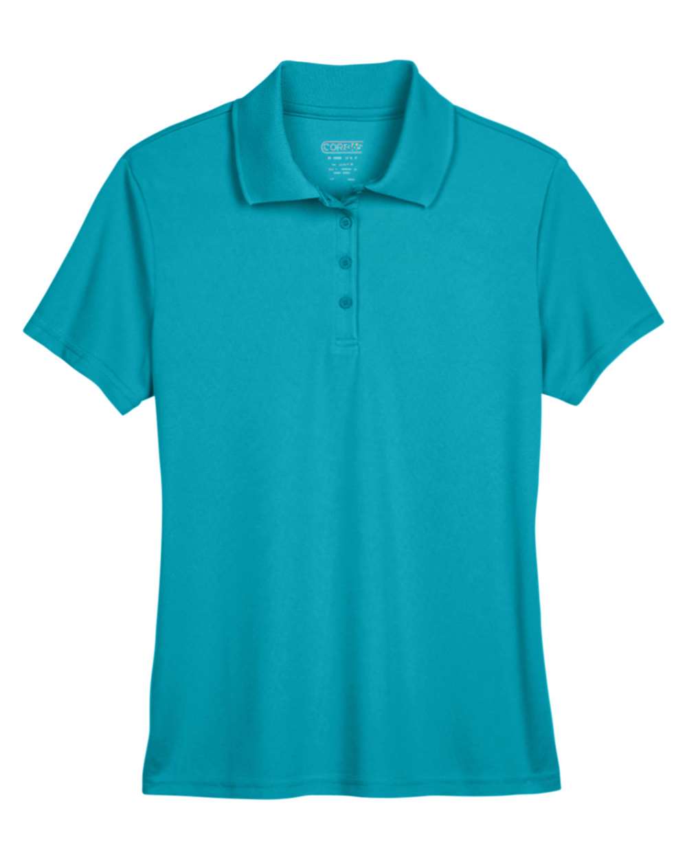 Front View of Clear Teal Women's Origin Performance Piqué Polo - 78181