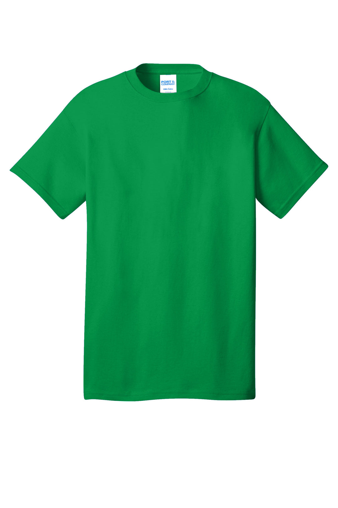 Front View of Clover Green Port & Company - Core Cotton Tee. PC54