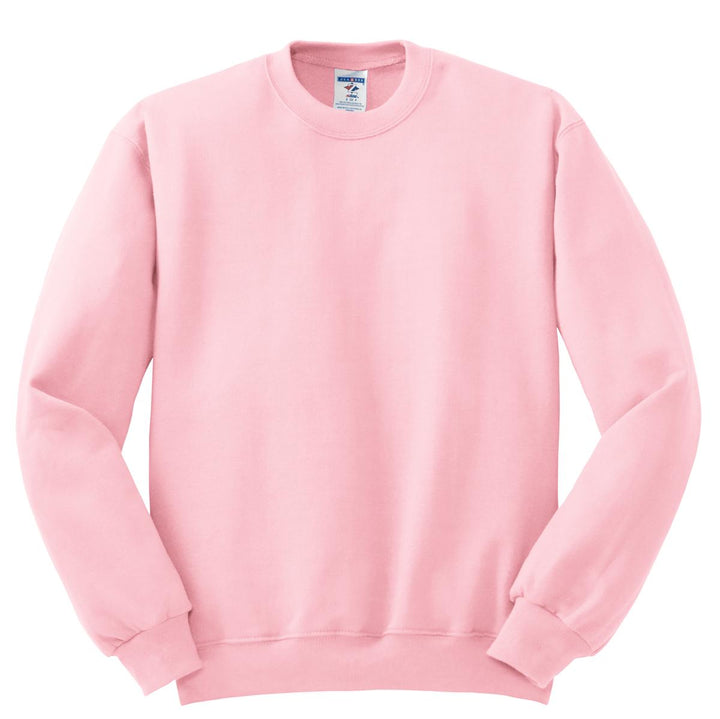 Front View of ClscPink Jerzees - NuBlend Crewneck Sweatshirt. 562M