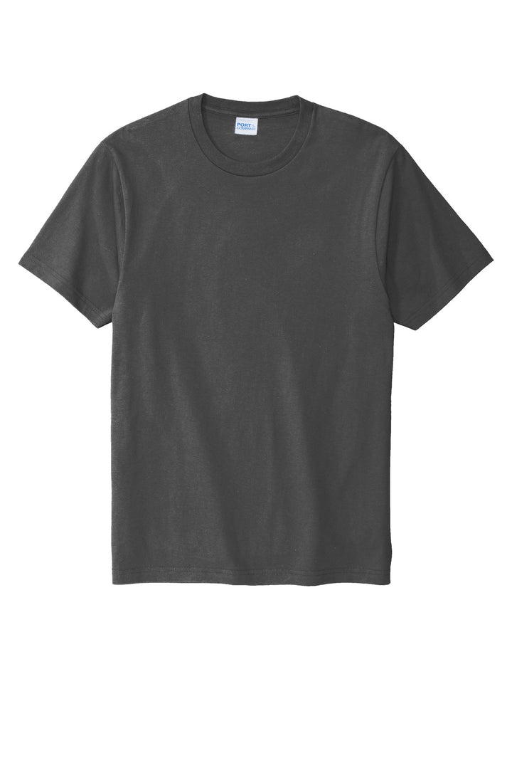 Front View of Coal Grey Port & Company Bouncer Tee PC600