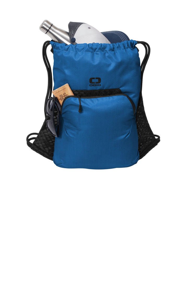 Front View of Cobalt Blue OGIO Boundary Cinch Pack. 92000