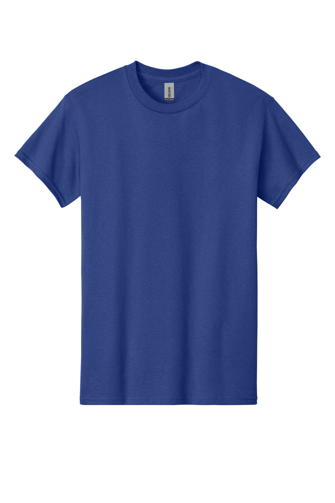 Front View of Cobalt Gildan - Heavy Cotton 100% Cotton T-Shirt. 5000