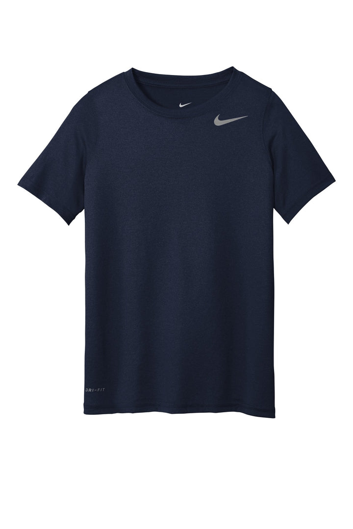 Front View of College Navy Nike Youth Legend Tee 840178