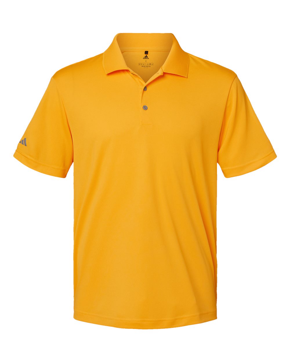 Front View of Collegiate Gold Performance Polo - A230