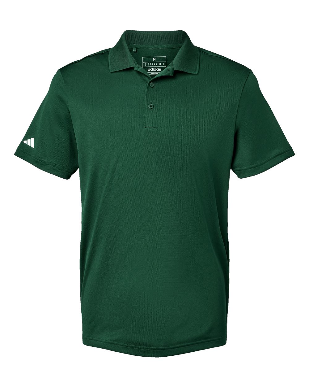 Front View of Collegiate Green Basic Sport Polo - A430