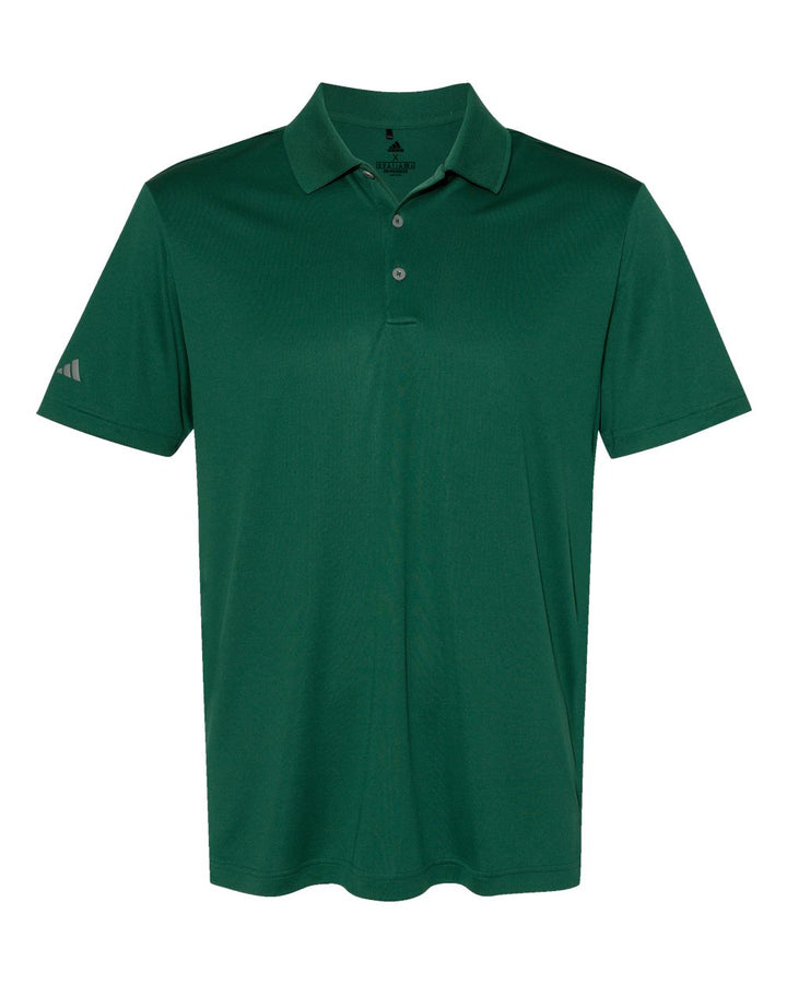Front View of Collegiate Green Performance Polo - A230