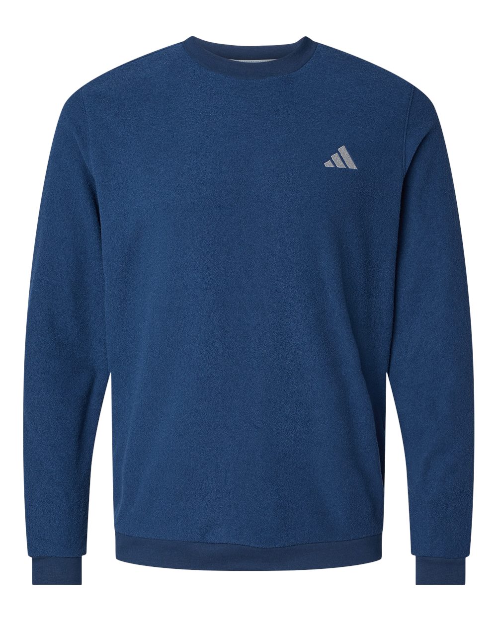Front View of Collegiate Navy Crewneck Sweatshirt - A586