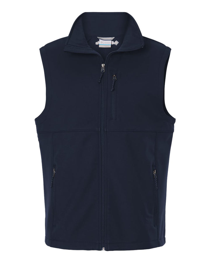 Front View of Collegiate Navy Men's Ascender™ II Soft Shell Vest - 216510