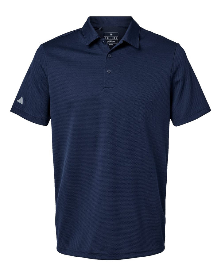 Front View of Collegiate Navy Micro Pique Polo - A580