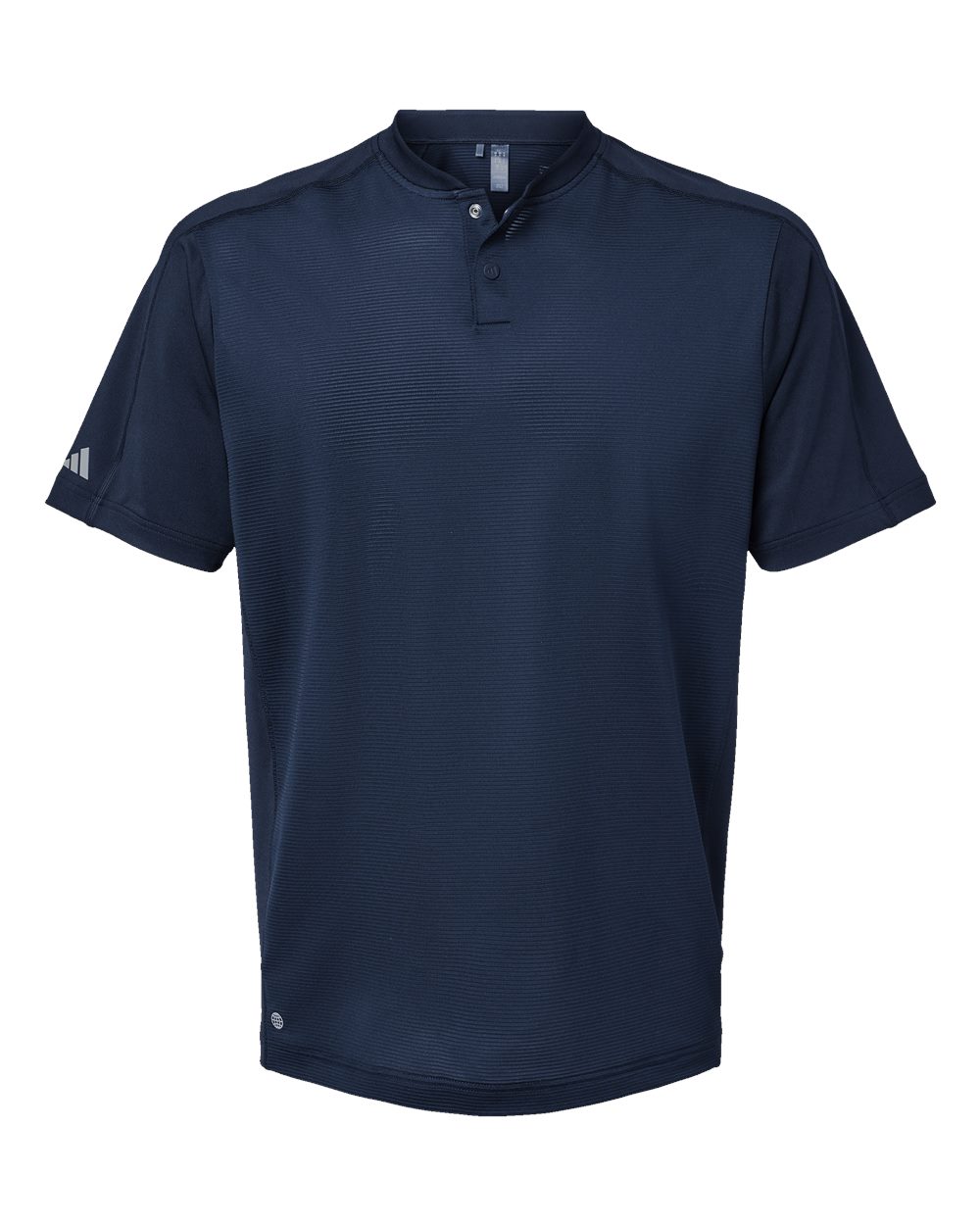 Front View of Collegiate Navy Sport Collar Polo - A584