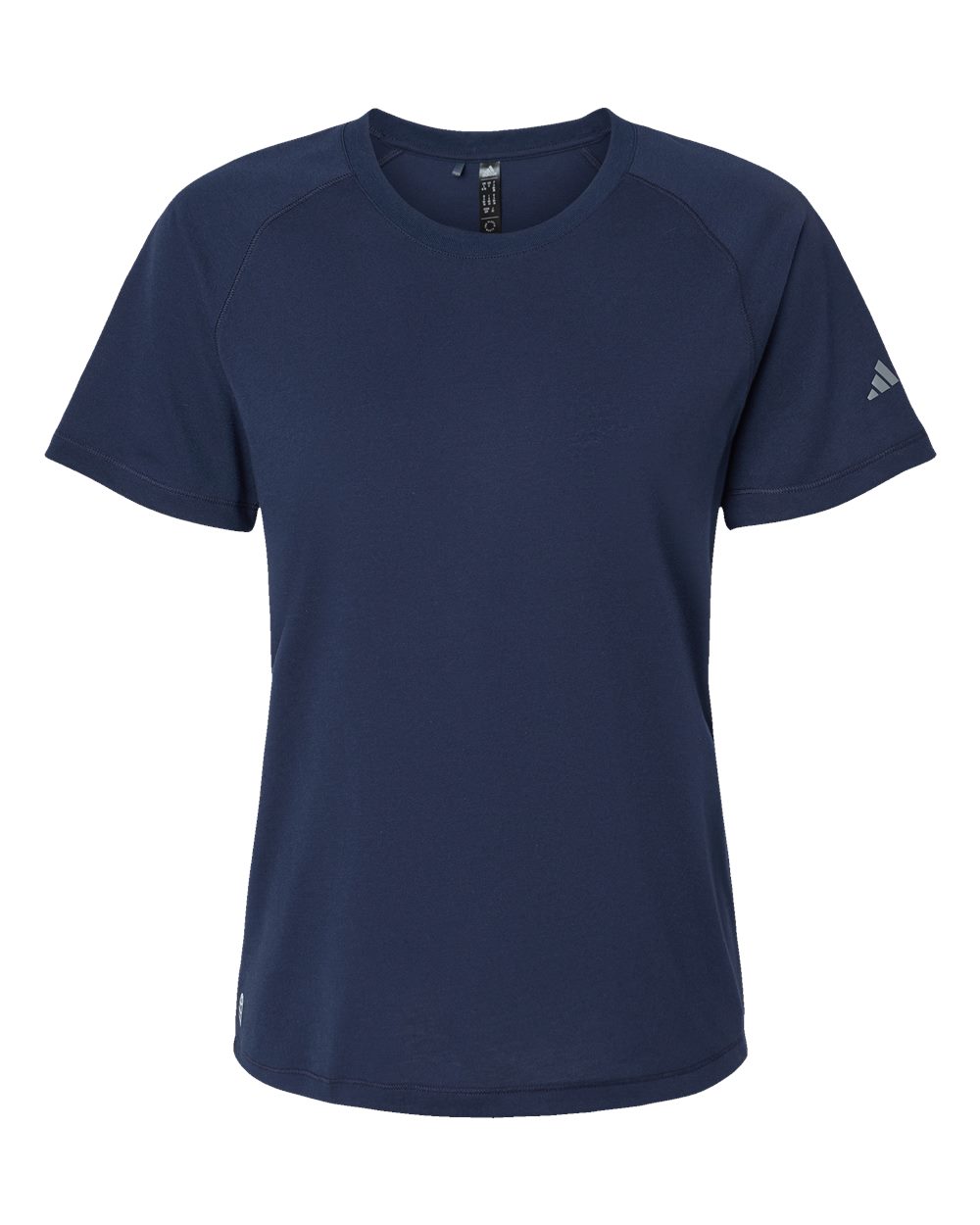 Front View of Collegiate Navy Women's Blended T-Shirt - A557