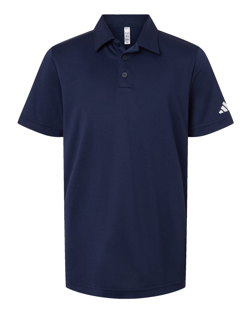 Front View of Collegiate Navy Youth Performance Polo - A4000