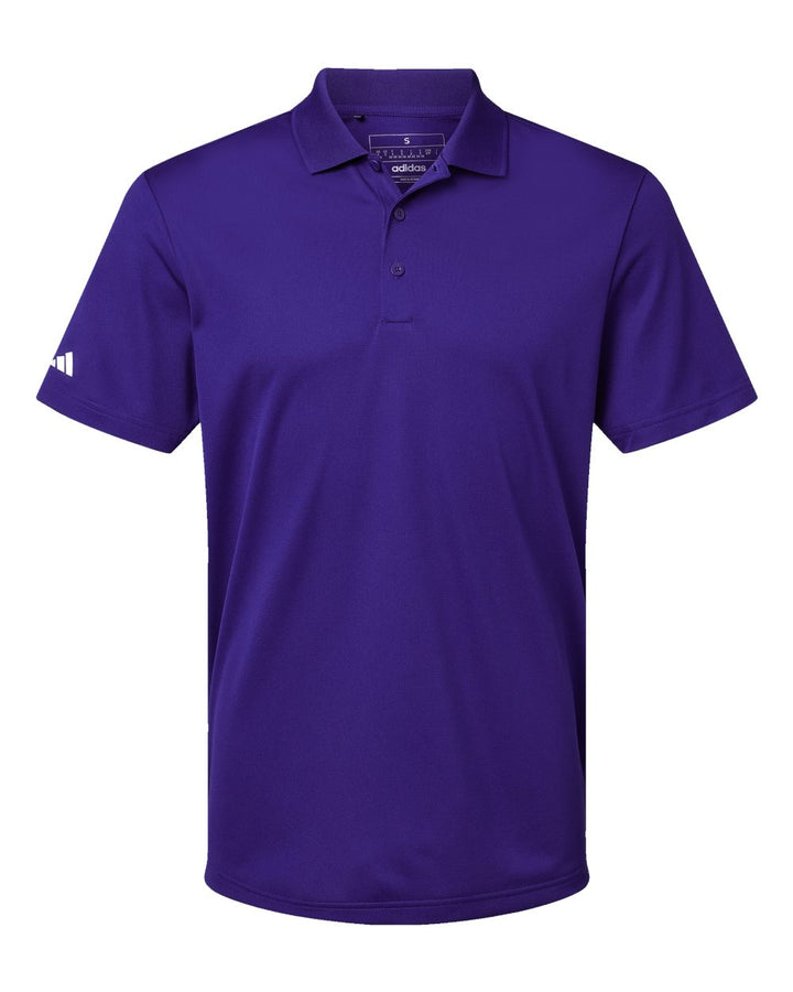 Front View of Collegiate Purple Basic Sport Polo - A430