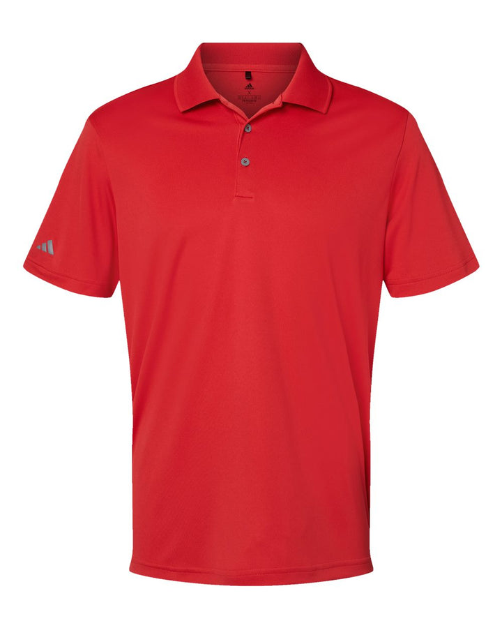 Front View of Collegiate Red Performance Polo - A230