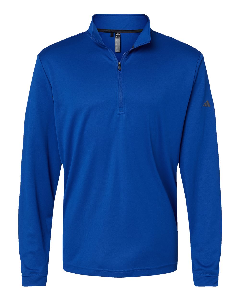 Front View of Collegiate Royal Lightweight Quarter-Zip Pullover - A401