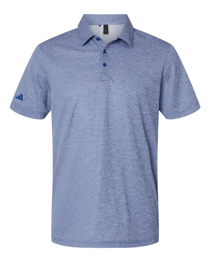 Front View of Collegiate Royal Melange Space Dyed Polo - A591