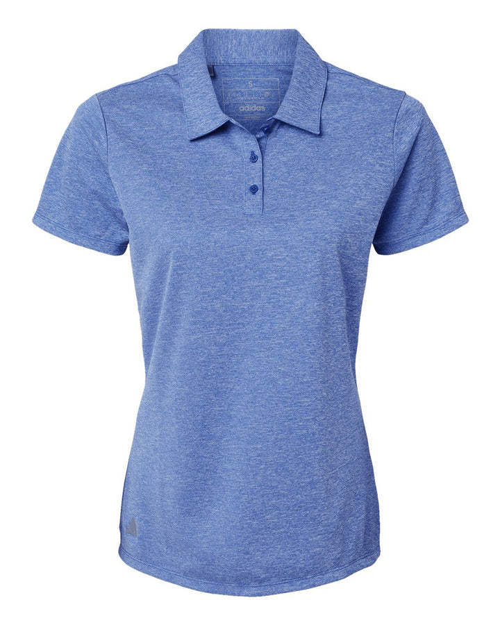 Front View of Collegiate Royal Melange Women's Heathered Polo - A583