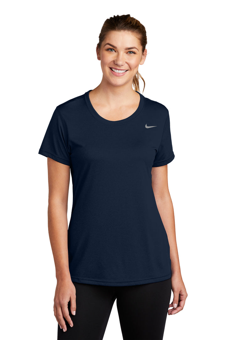 Front View of ColNavy Nike Women's Team rLegend Tee DV7312