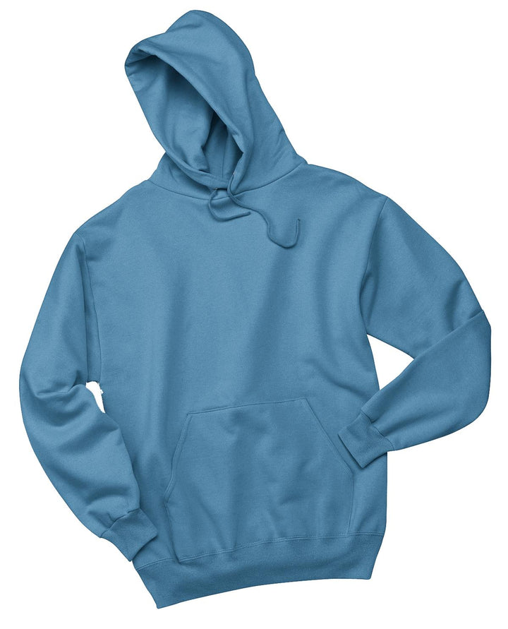 Front View of Columbia Blue Jerzees NuBlend Pullover Hooded Sweatshirt. 996M