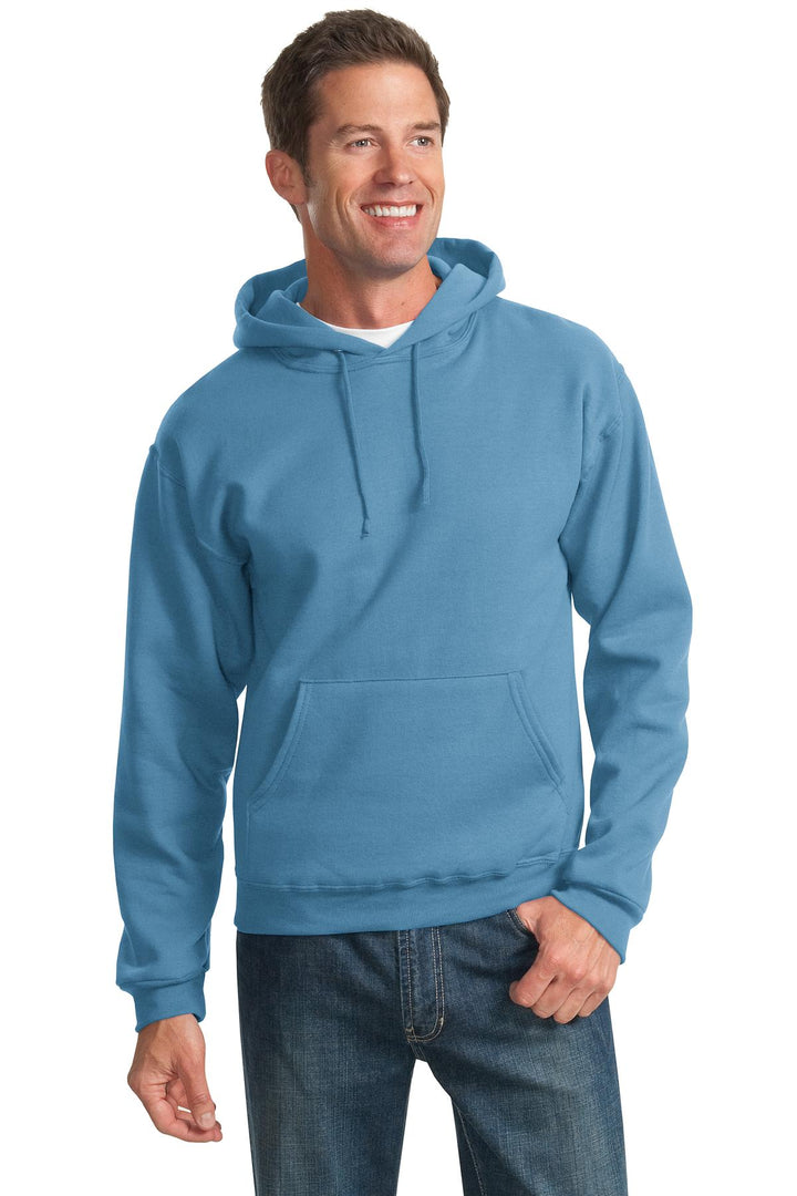Front View of Columbia Blue Jerzees NuBlend Pullover Hooded Sweatshirt. 996M