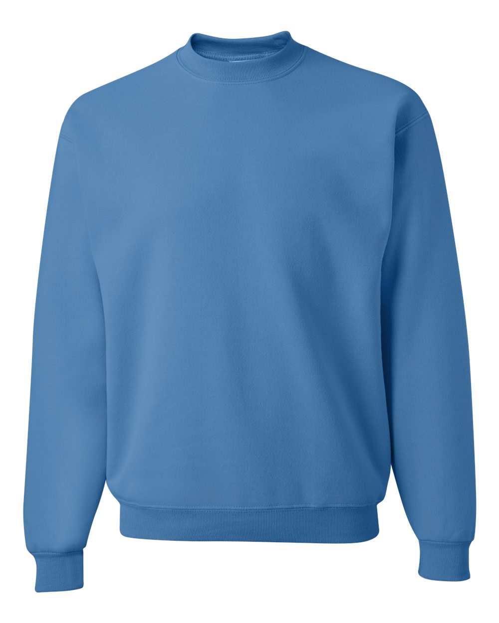 Front View of Columbia Blue NuBlend® Crewneck Sweatshirt - 562MR