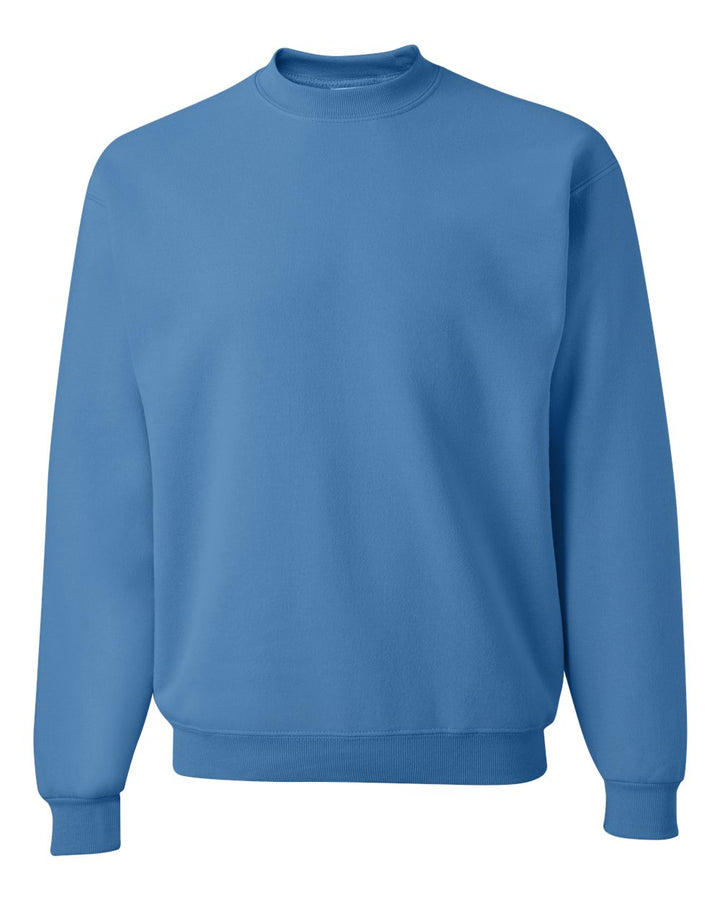 Front View of Columbia Blue NuBlend® Crewneck Sweatshirt - 562MR
