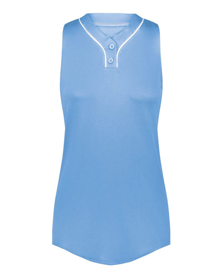 Front View of Columbia Blue/ White Women's Cutter Jersey - 6913