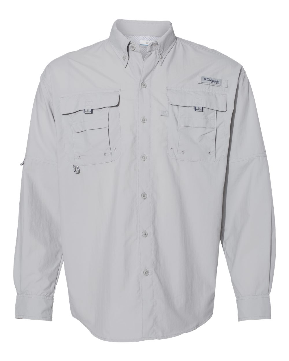 Front View of Cool Grey PFG Bahama™ II Shirt - 212463