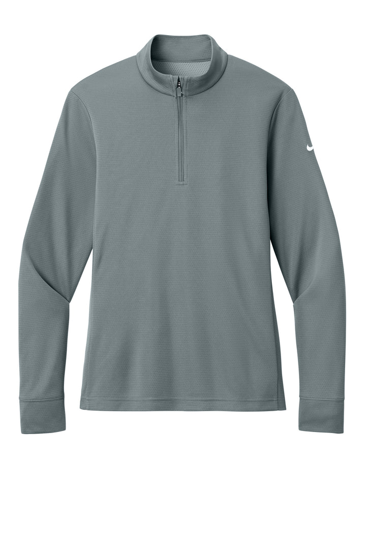Front View of CoolGrey Nike Women's Essential 1/2-Zip Cover-Up NKHM7969