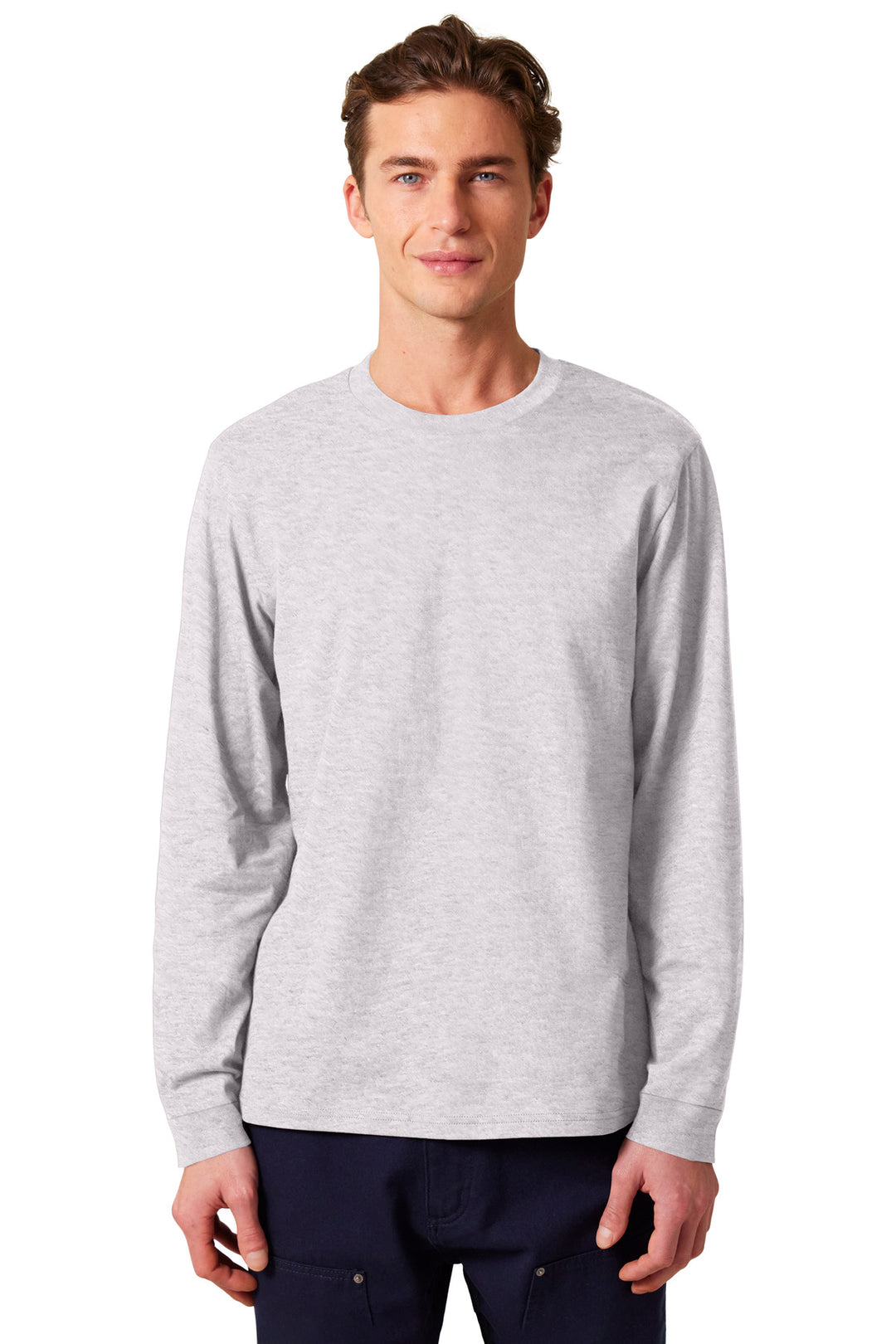Front View of CoolHtrGry Stanley/Stella Unisex Creator 2.0 Long Sleeve Tee SXU022