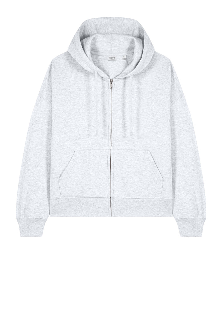 Front View of CoolHtrGry Stanley/Stella Women's Stella Ida Full-Zip Hooded Sweatshirt SXW037