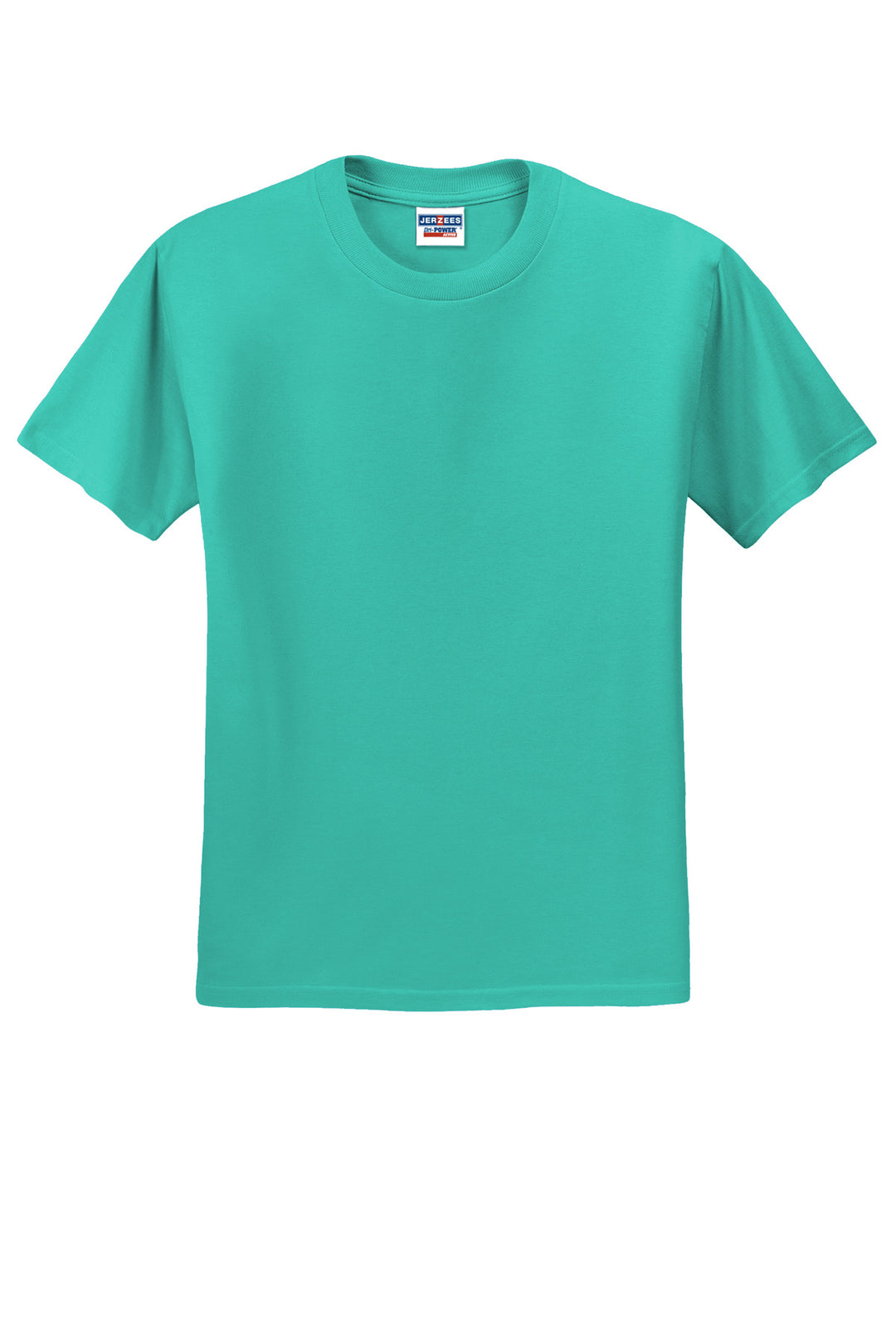 Front View of CoolMint Jerzees - Dri-Power 50/50 Cotton/Poly T-Shirt. 29M
