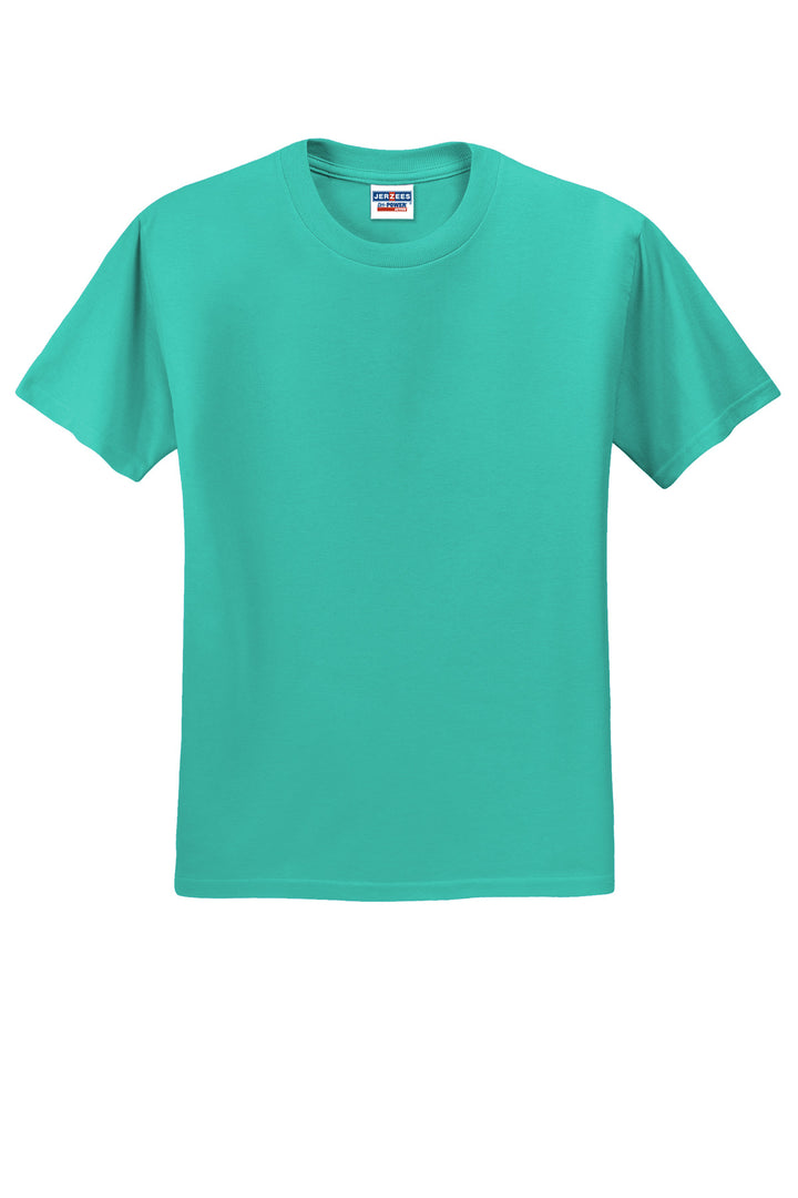 Front View of CoolMint Jerzees - Dri-Power 50/50 Cotton/Poly T-Shirt. 29M