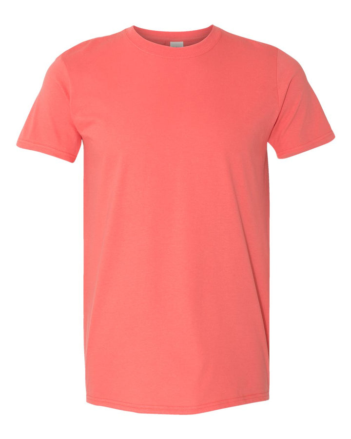 Front View of Coral Silk Softstyle® T-Shirt - 64000