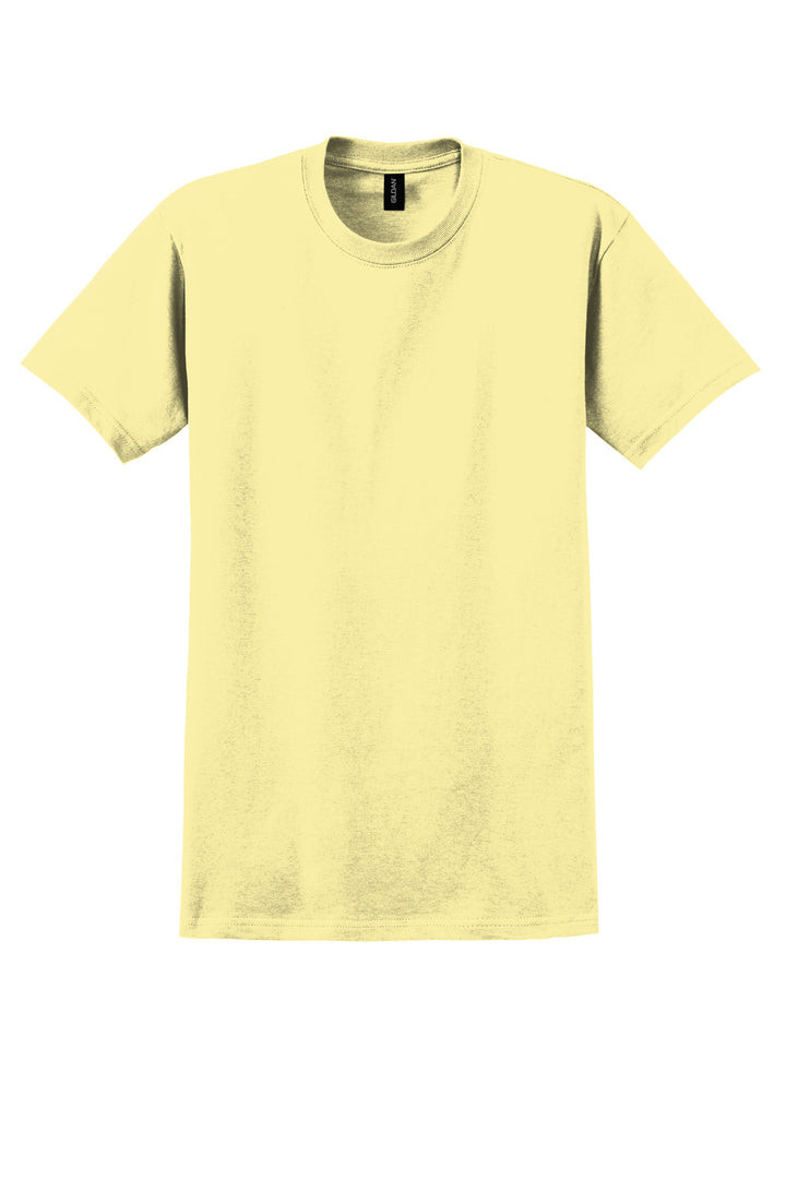 Front View of Cornsilk Gildan - Ultra Cotton 100% US Cotton T-Shirt. 2000