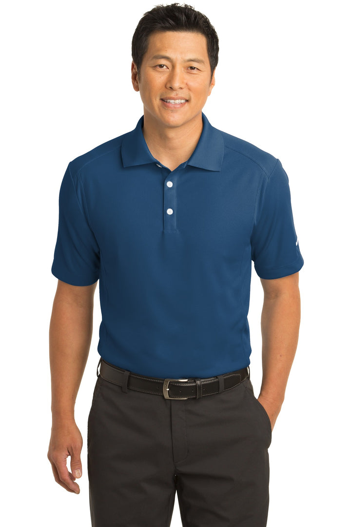 Front View of Court Blue Nike Dri-FIT Classic Polo. 267020