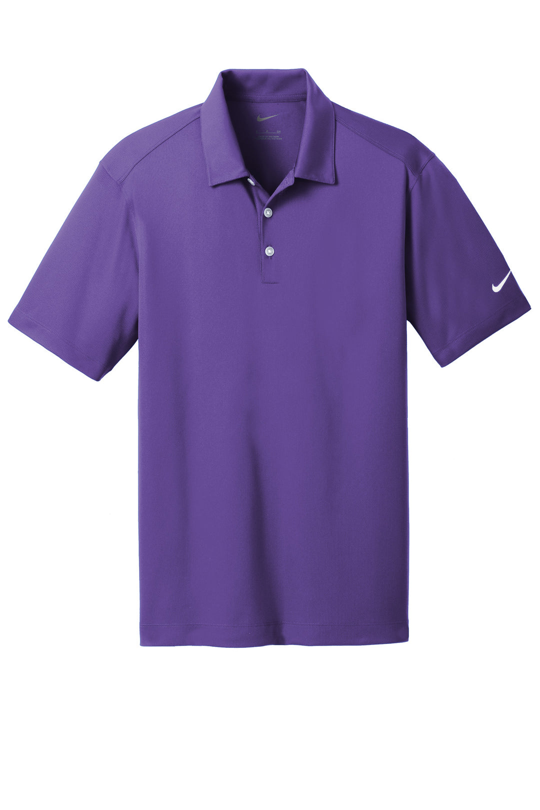 Front View of Court Purple Nike Dri-FIT Vertical Mesh Polo. 637167